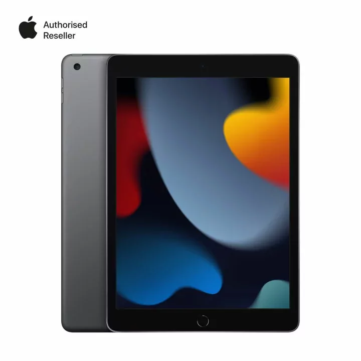 Apple iPad 9th Generation tablet with Retina display on a flat surface.