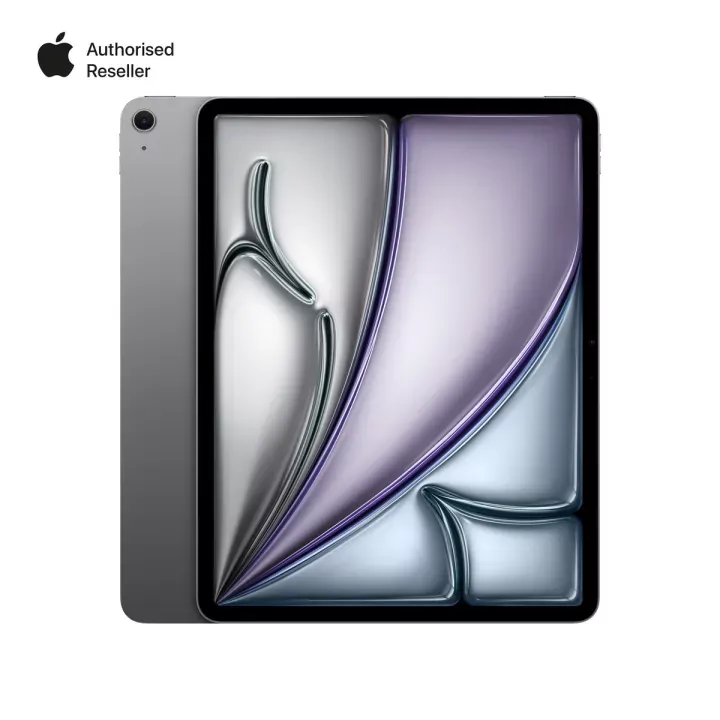 Apple iPad Air 13-inch with M2 chip showing its large Liquid Retina display on a clean surface.