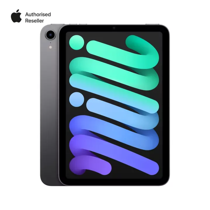 Front view of Apple iPad mini 7th Generation with A17 Pro chip and Wi-Fi connectivity on a clean background.