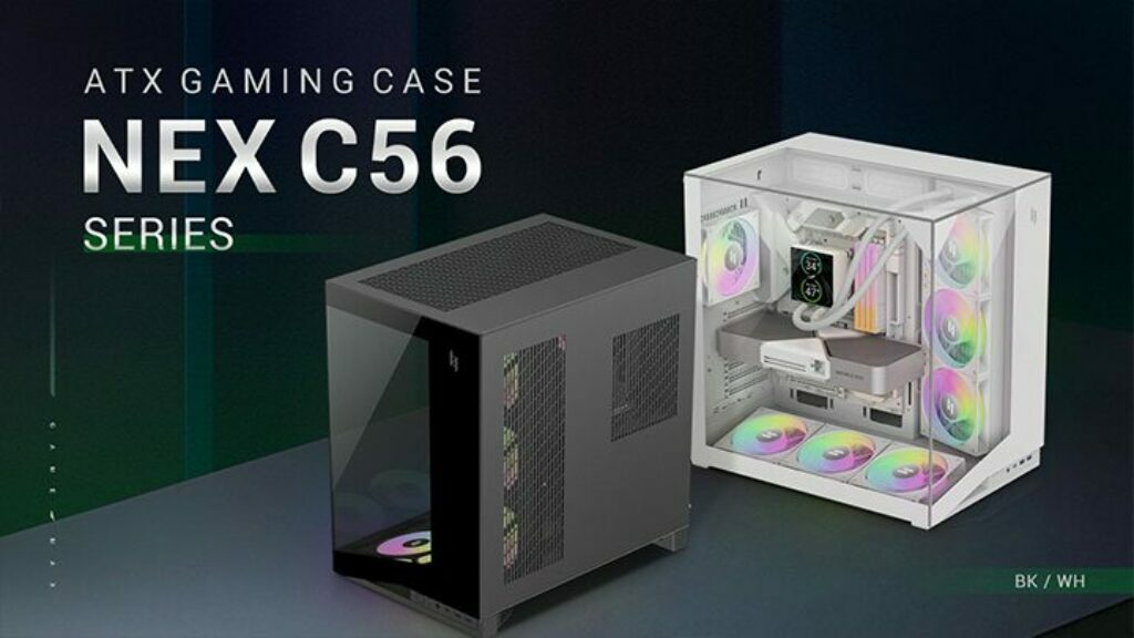 GAMEMAX NEX C56, GAMEMAX NEX C56 VC dual‑chamber cases unveiled