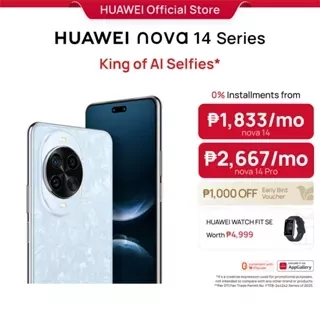 HUAWEI nova 14 smartphone shown in a product image with a sleek design and modern aesthetic.