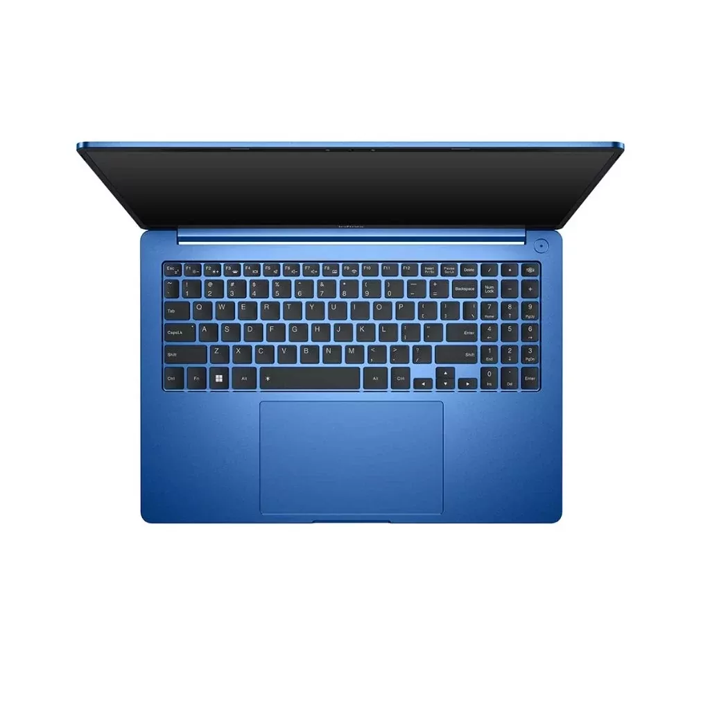 Infinix INbook Y3 Max laptop with large display on a desk, showcasing its sleek design.