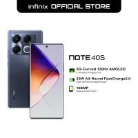 Infinix NOTE 40S smartphone product shot showing design and display.