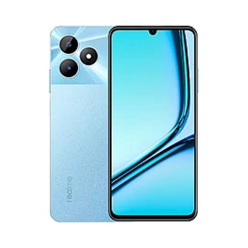 Realme C53 smartphone showing its design, display, and camera module.