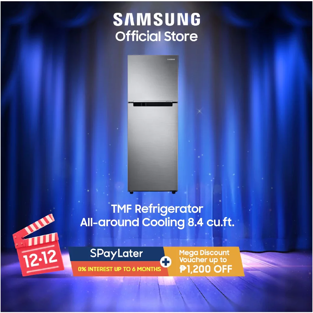 Samsung 8.4 Cu.Ft. Top Mount No Frost Inverter Ref RT22FARBDS9/TC