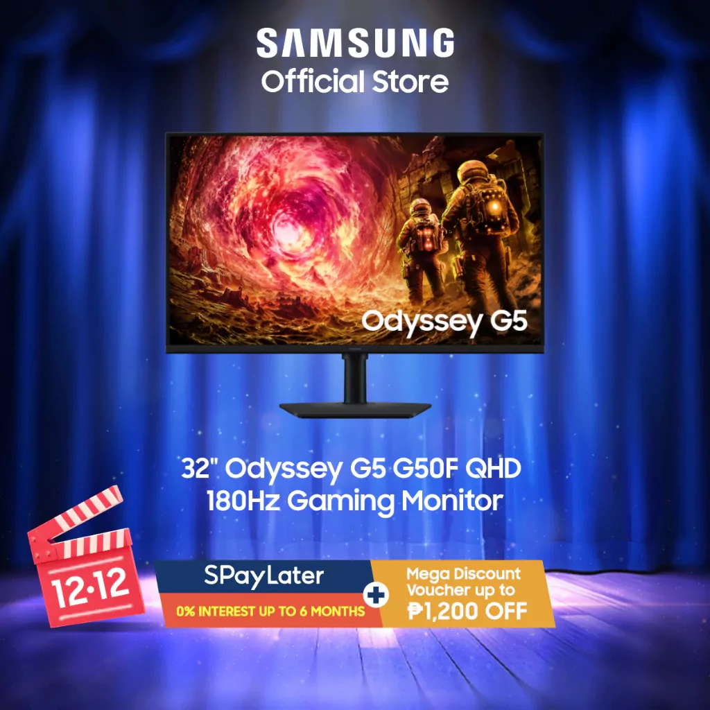 32" Odyssey G5 G50F QHD 180Hz Gaming Monitor LS32FG502EEXXP