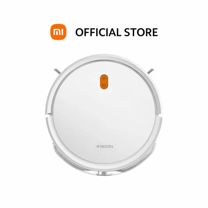 Xiaomi Robot Vacuum E5 smart home cleaning device on a hardwood floor.