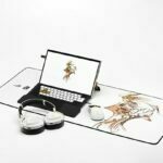 ASUS ROG Flow Z13 gaming tablet with Kojima Productions KJP limited edition design on screen.