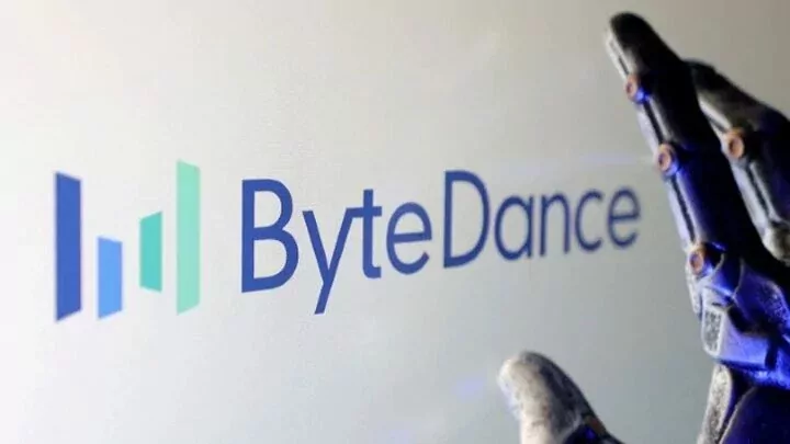 Bytedance company logo or headquarters building exterior, parent company of TikTok and other apps.